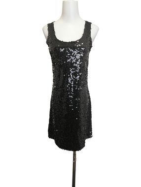 🌹 Black Sequin Scoop Neck Tank Dress